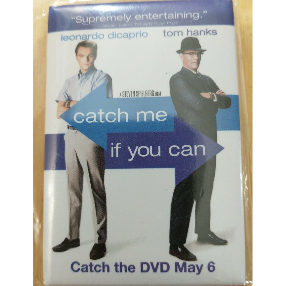 Catch Me If You Can Movie Promo DVD Release Button Badge Pin Pinback